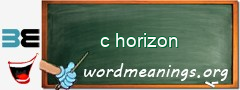 WordMeaning blackboard for c horizon